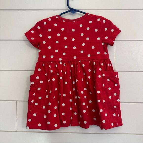 Hanna Andersson 80 18-24m Girls Dress Short Sleeve Red White Polka Dots months - Picture 3 of 3